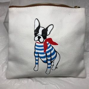 Toss Cosmetic Bag Woven Zip Top NWT